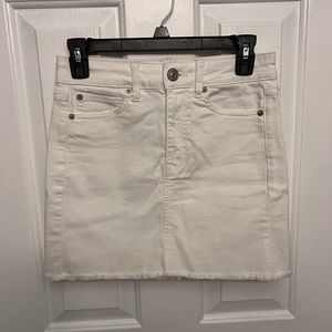 American Eagle White Denim Mini Skirt